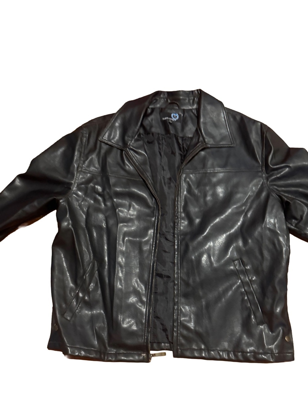 Y2K Fuax black Leather Jacket